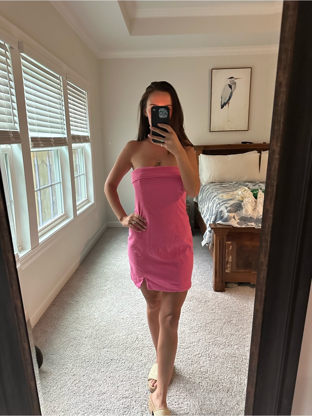 bp Strapless Tube Mini Dress in Bright Pink
